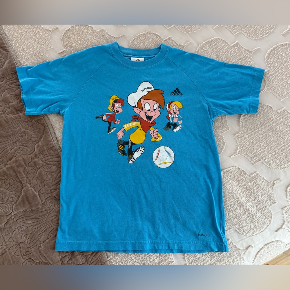 Adidas Youth Large Loose Fit Snap Crackle Pop Soccer T Shirt L